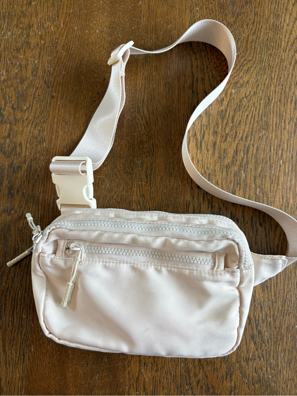 Crossbody Travel Waist Pack Ivory White Everyday Fanny Bag